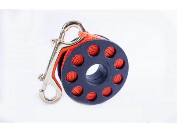 Катушка с линем 15м + карабин оранж