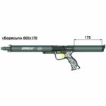 Ружье пневматическое Каюк Борисыч 600х170 ствол 12мм гарпун 7мм