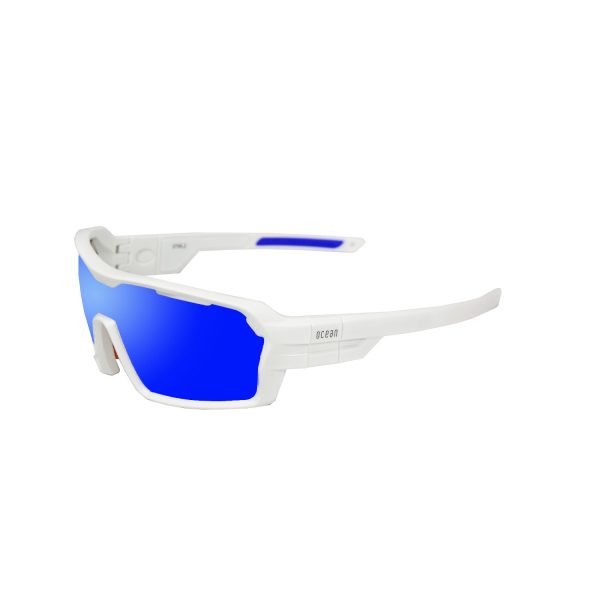 Очки OCEAN Chameleon Matt White / Revo Blue Polarized lenses