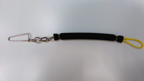 Амортизатор линя силиконовый 6см с карабином и вертлюжком