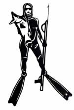 Наклейка Подводная охотница