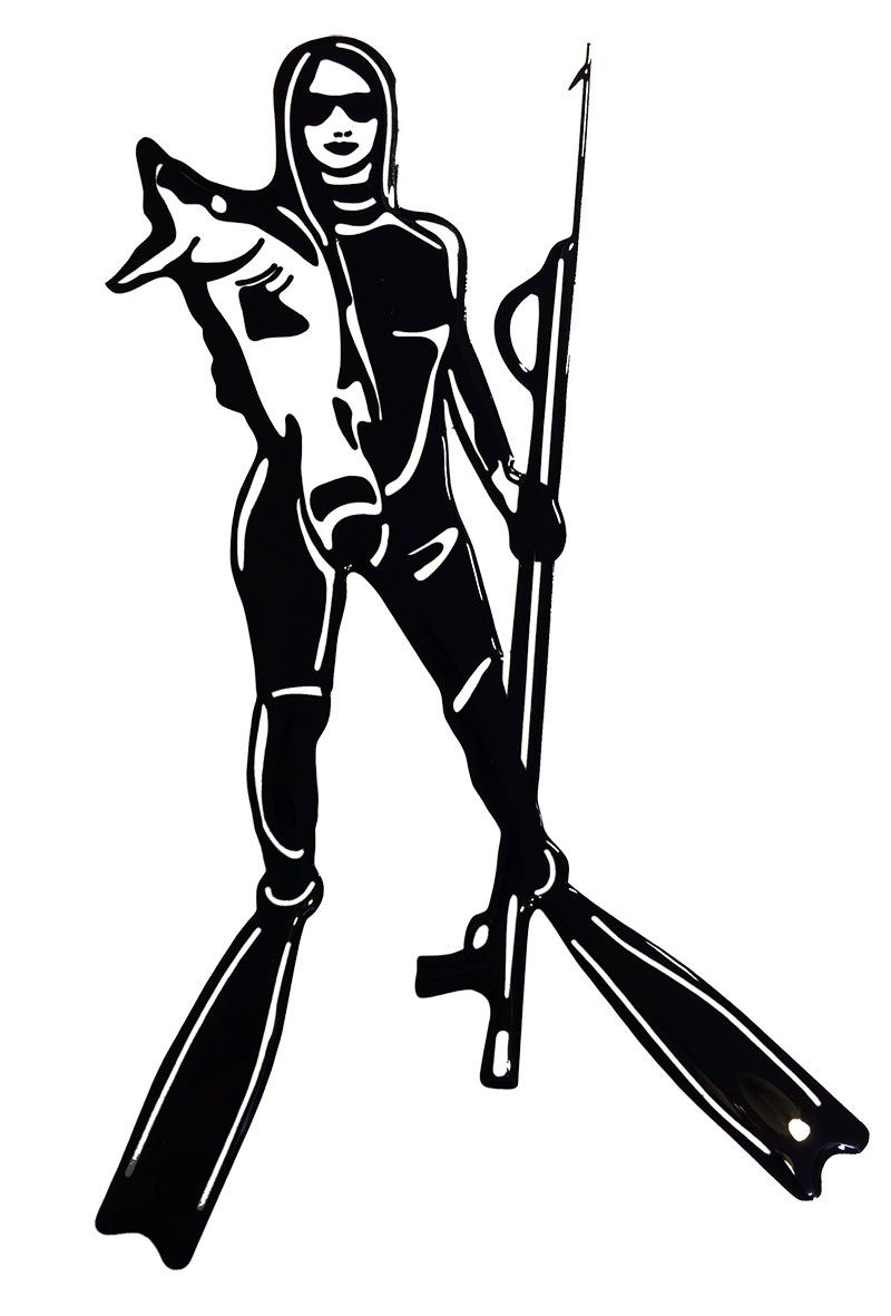 04027_1 Наклейка Подводная охотница — изображение 1