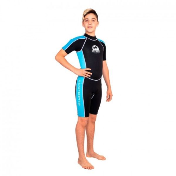 Гидрокостюм Scorpena Miami-2 Shorty 3мм подростковый бирюзовый