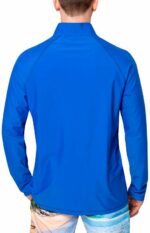 Футболка iQ UV 300+ мужская синяя на молнии длинный рукав — изображение 2