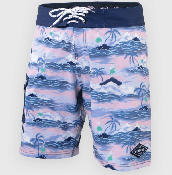 Бордшорты SooRuz Paolo синие пальмы