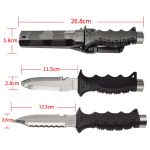 Нож водолазный острый конец черный — изображение 2