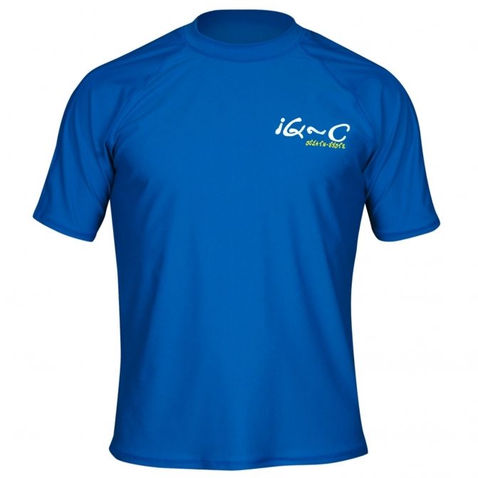 gidromajka_lajkrovaya_iq_svobodnyj_kroj_uv300_muzhskaya_2 Футболка iQ UV 300 Watersport мужской синий короткий рукав — изображение 1