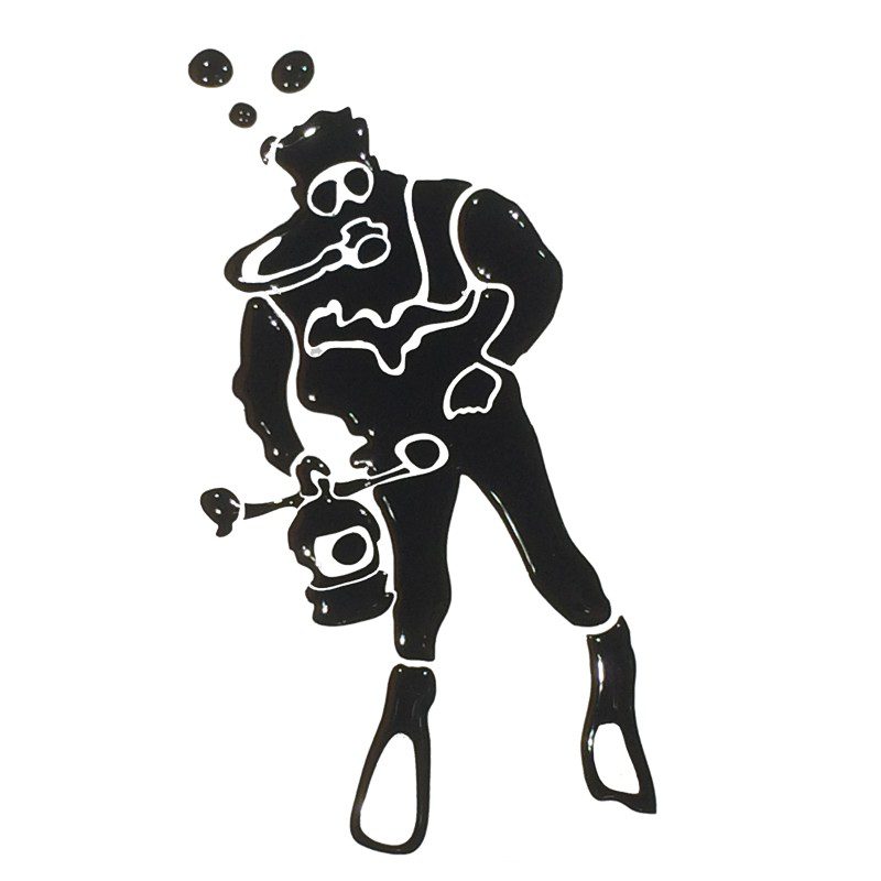 hobbylabels.3d.sticker.water.diving_w01.011.b_3_1_ Наклейка Технодайвер — изображение 1