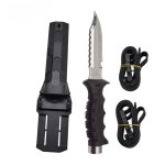 Нож водолазный острый конец черный