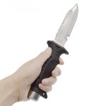 Нож водолазный острый конец черный — изображение 3