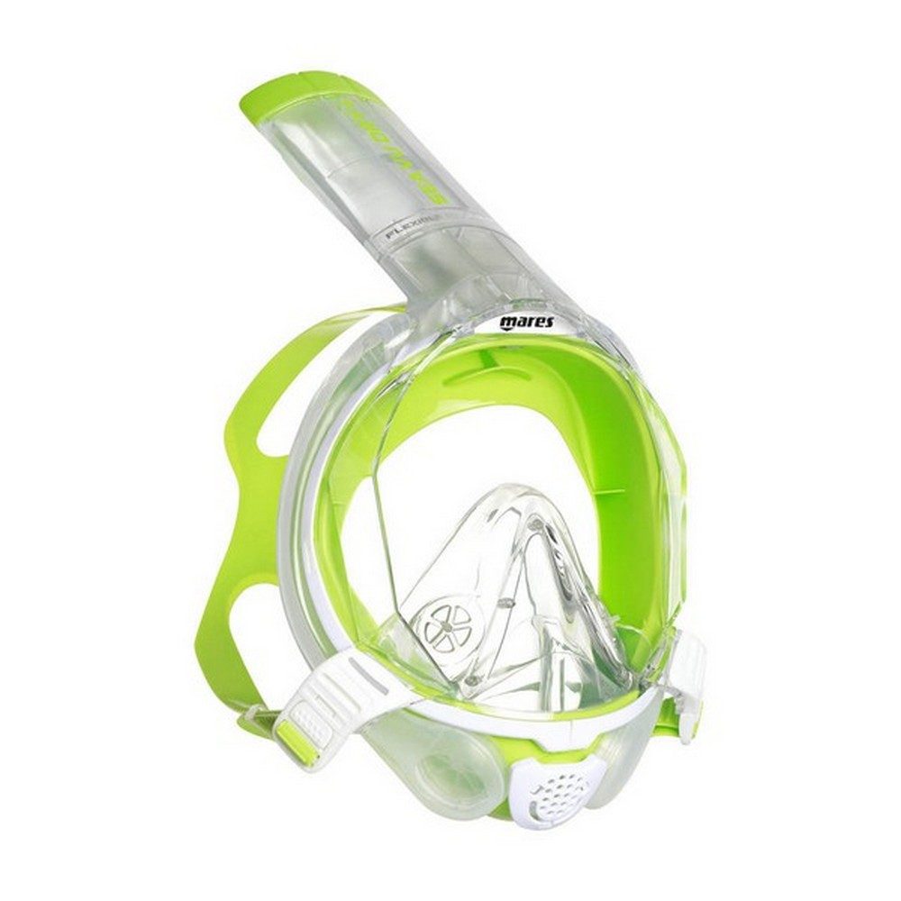 mares_411260_white_green Маска полнолицевая Mares Sea Vu Dry+ белый/лайм — изображение 1