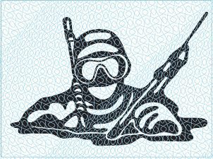 Наклейка Подводный охотник