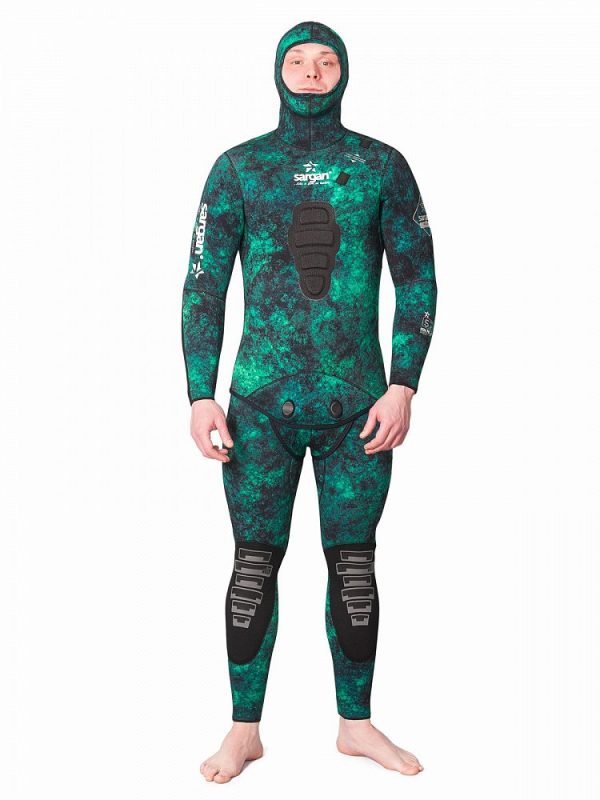 Гидрокостюм Sargan Калан Миметик Man 5мм зеленый