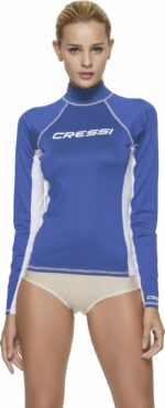 Футболка лайкра Cressi женская длинный рукав синяя — изображение 2