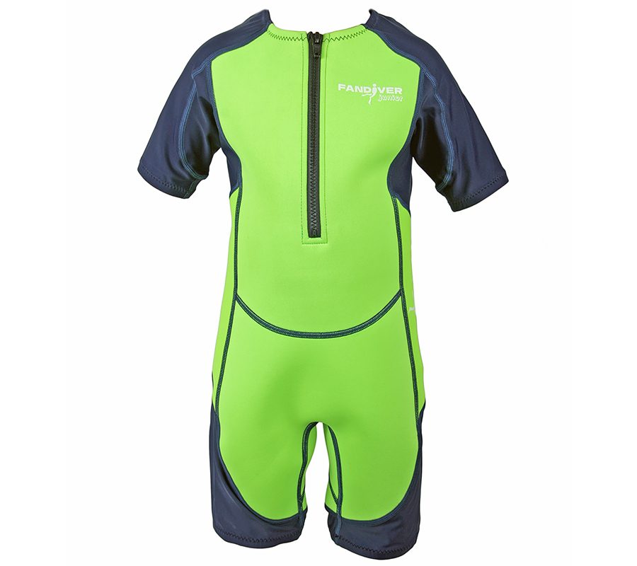 shorty-green_01 Гидрокостюм FanDiver Shorty детский 2мм лайм — изображение 1