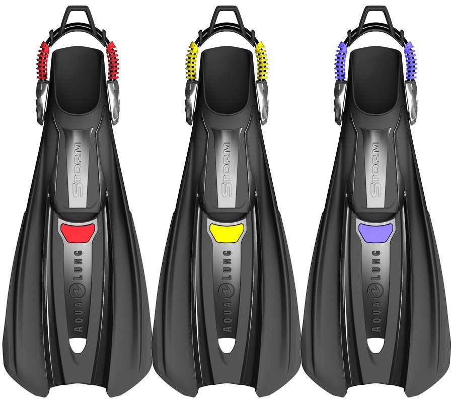 storm-4 Ласты Storm открытая пятка чёрный — изображение 1