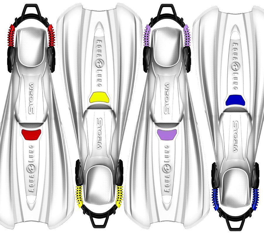 storm-5 Ласты Storm открытая пятка белый — изображение 1